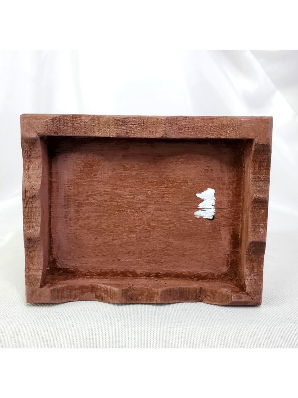 VTG Hand-Carved Wooden Jewelry Trinket Box With Floral Design & Brass Latch - Picture 11 of 13